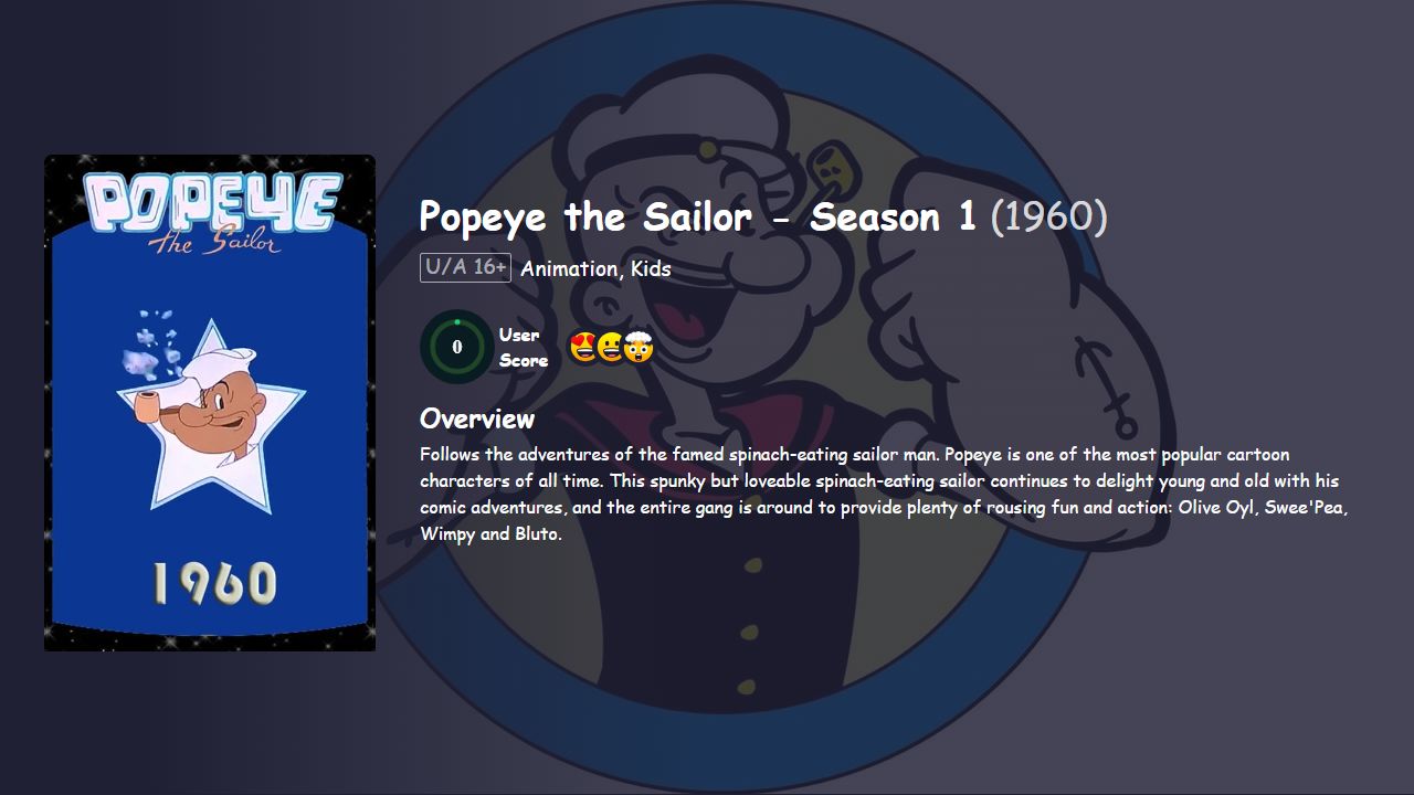 Popeye the Sailor Season 1 Hindi Dubbed