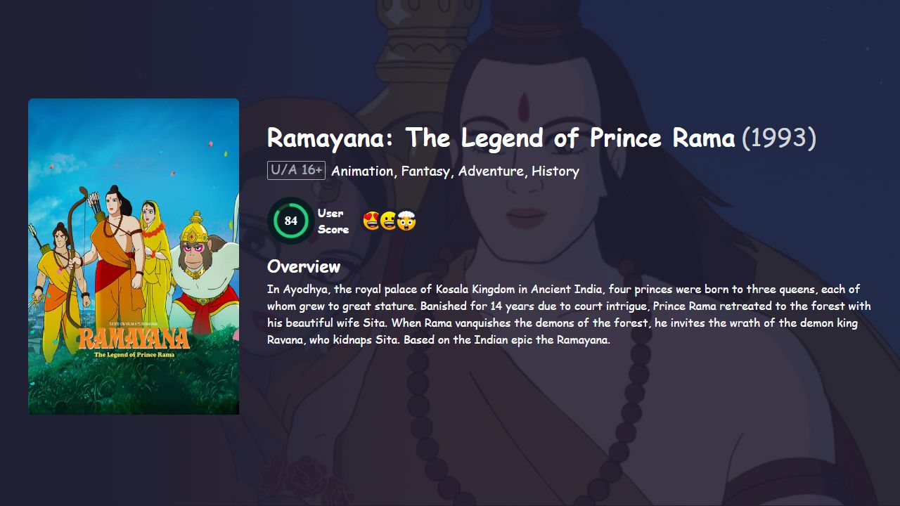 Ramayana: The Legend of Prince Rama (1992) Hindi Dubbed