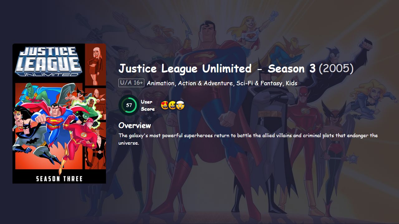 Justice League Unlimited Season 3 Hindi Dubbed