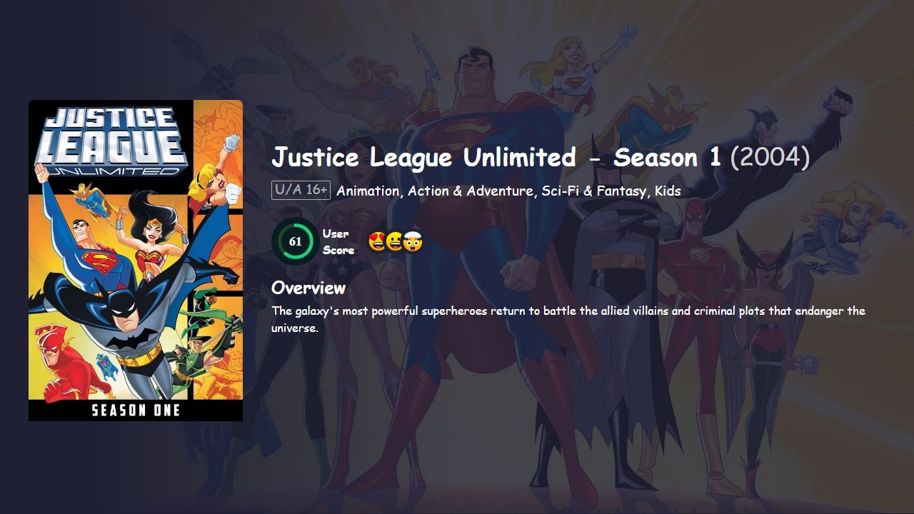 Justice League Unlimited Season 1 Hindi Dubbed