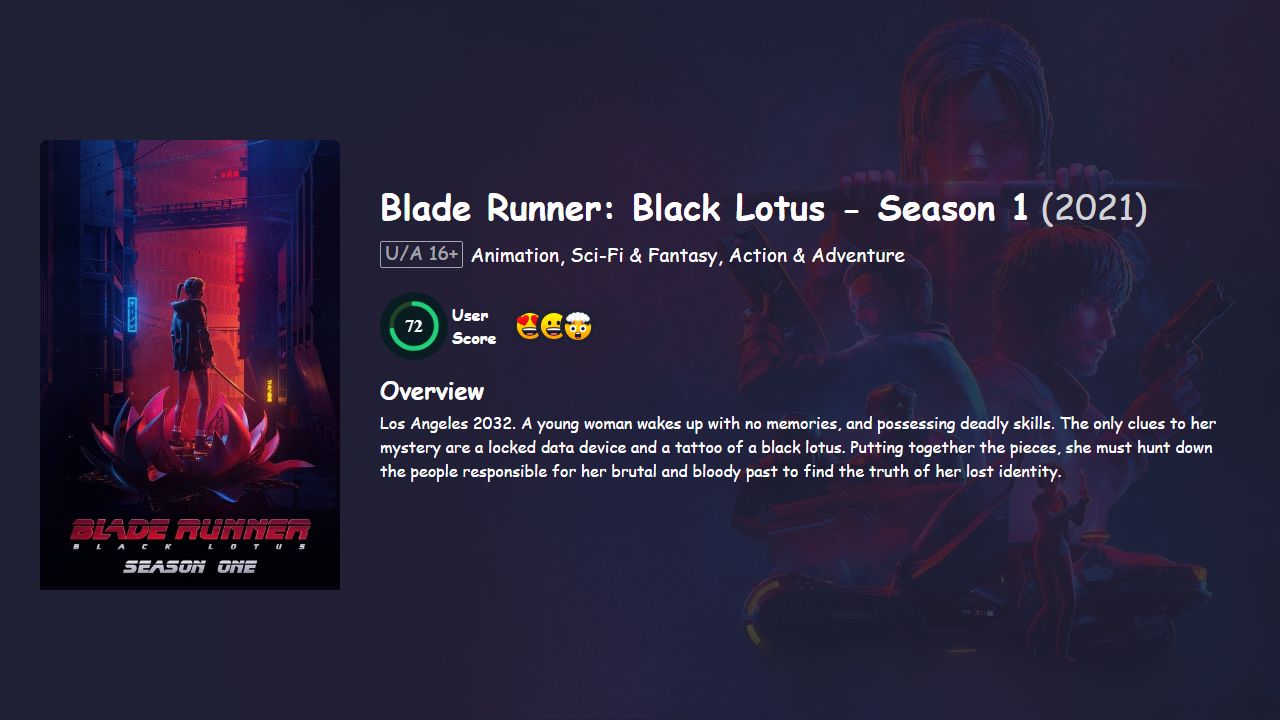 Blade Runner: Black Lotus Season 1 English Dubbed