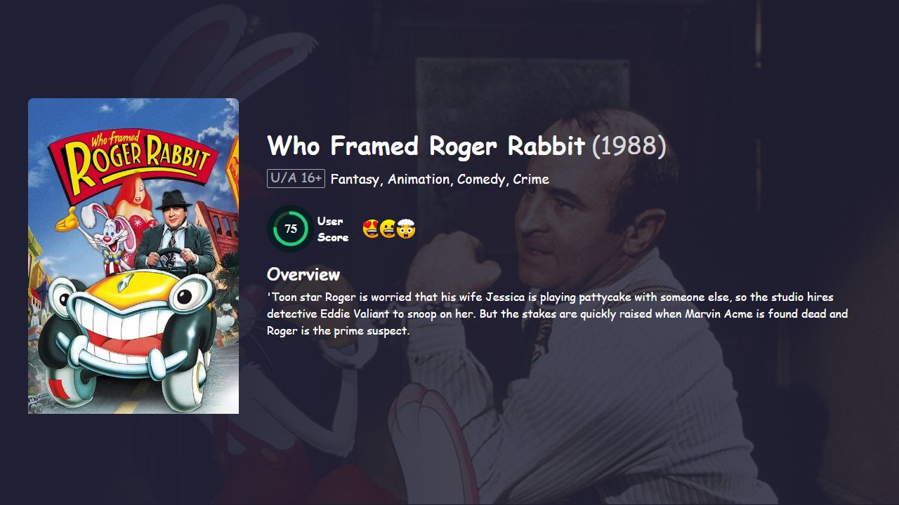 Who Framed Roger Rabbit (1988) Hindi Dubbed