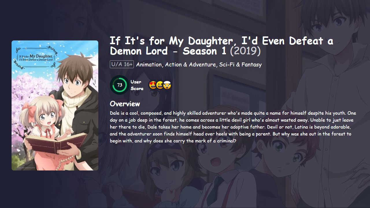 If It’s for My Daughter, I’d Even Defeat a Demon Lord Season 1 English Dubbed