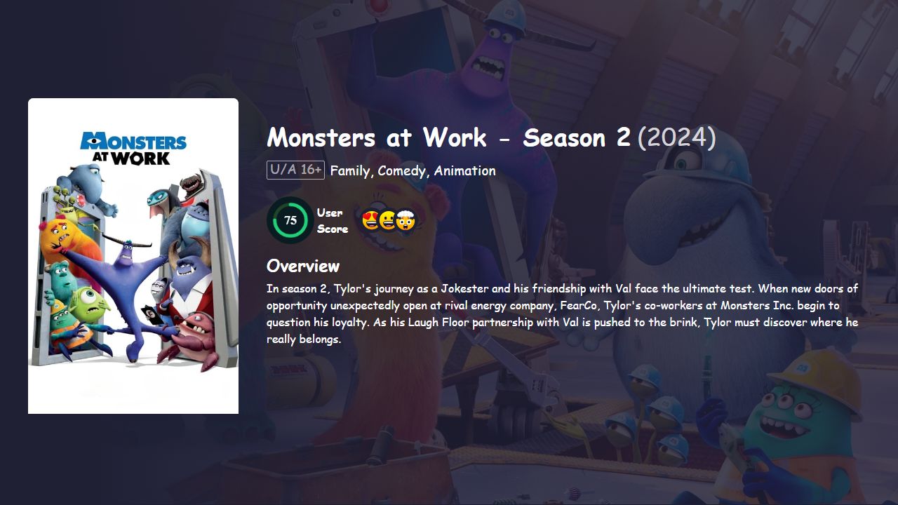 Monsters at Work Season 2 English Dubbed