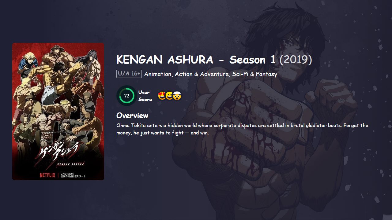 KENGAN ASHURA Season 1 Japanese Dubbed