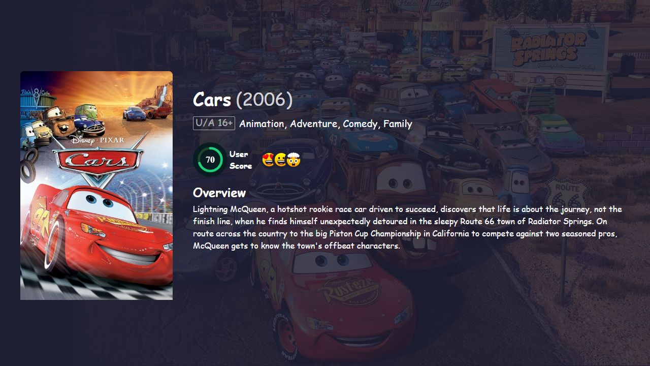 Cars (2006) Hindi Dubbed