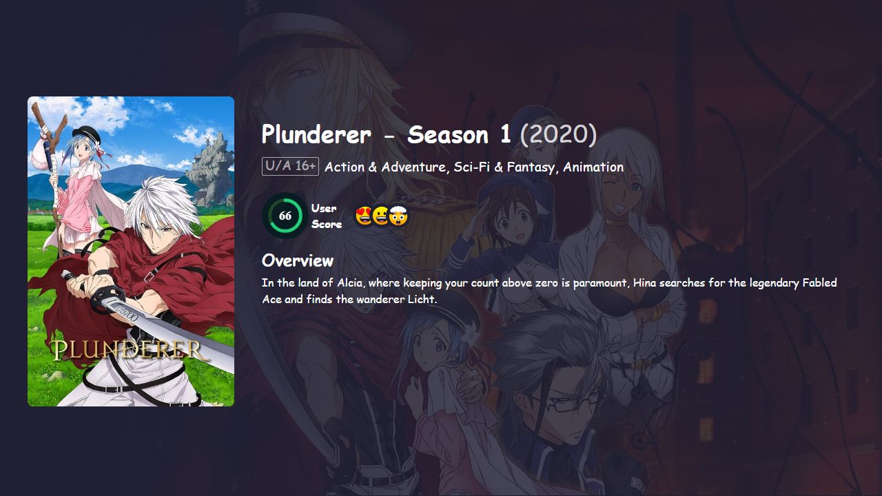 Plunderer Season 1 Hindi Dubbed