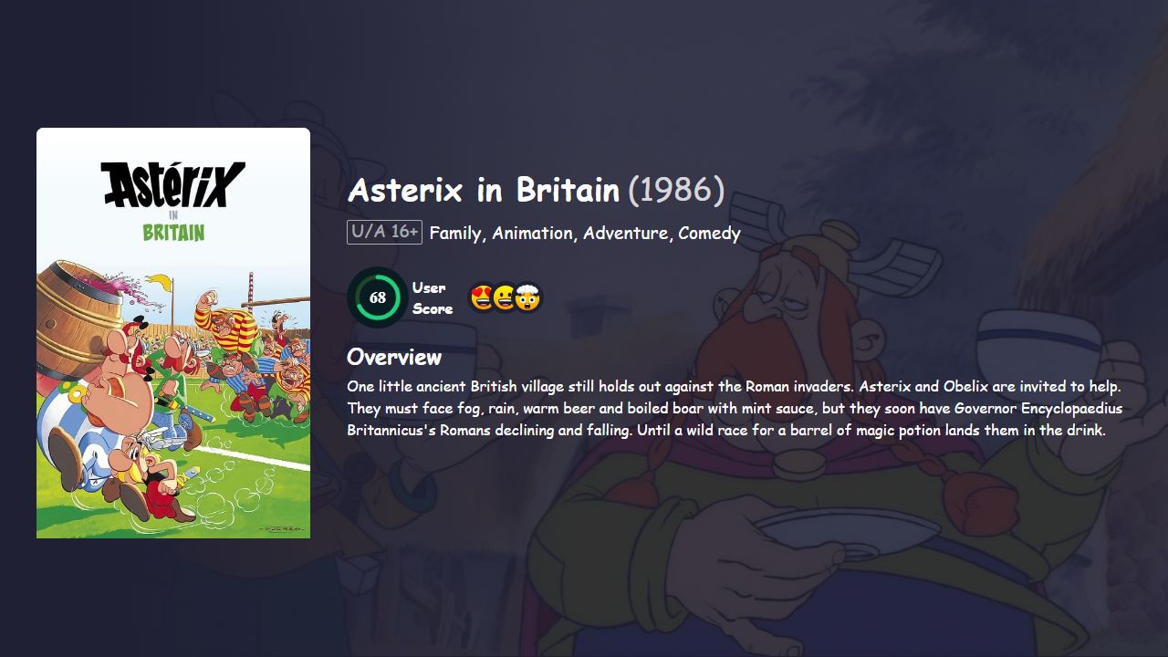 Asterix in Britain (1986) Hindi Dubbed