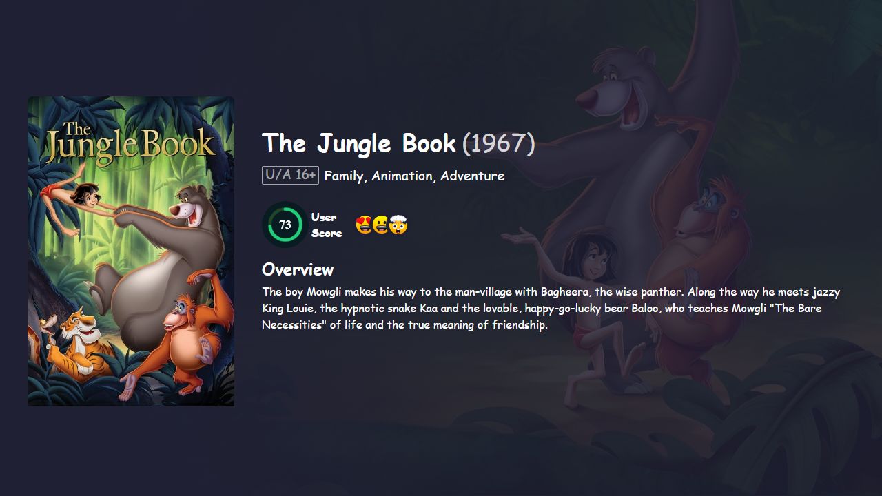 The Jungle Book (1967) Hindi Dubbed