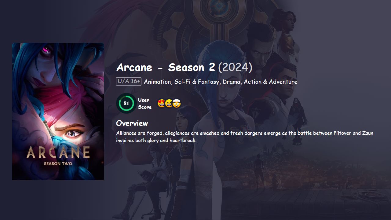 Arcane Season 2 English Dubbed