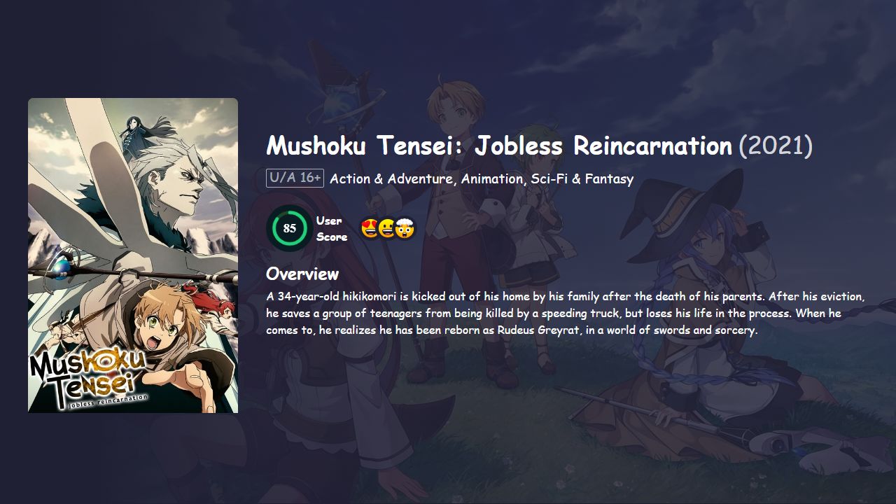 Mushoku Tensei: Jobless Reincarnation Season Hindi Dubbed