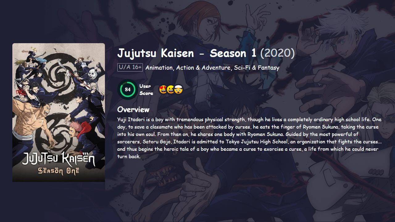 Jujutsu Kaisen Season 1 Hindi Dubbed