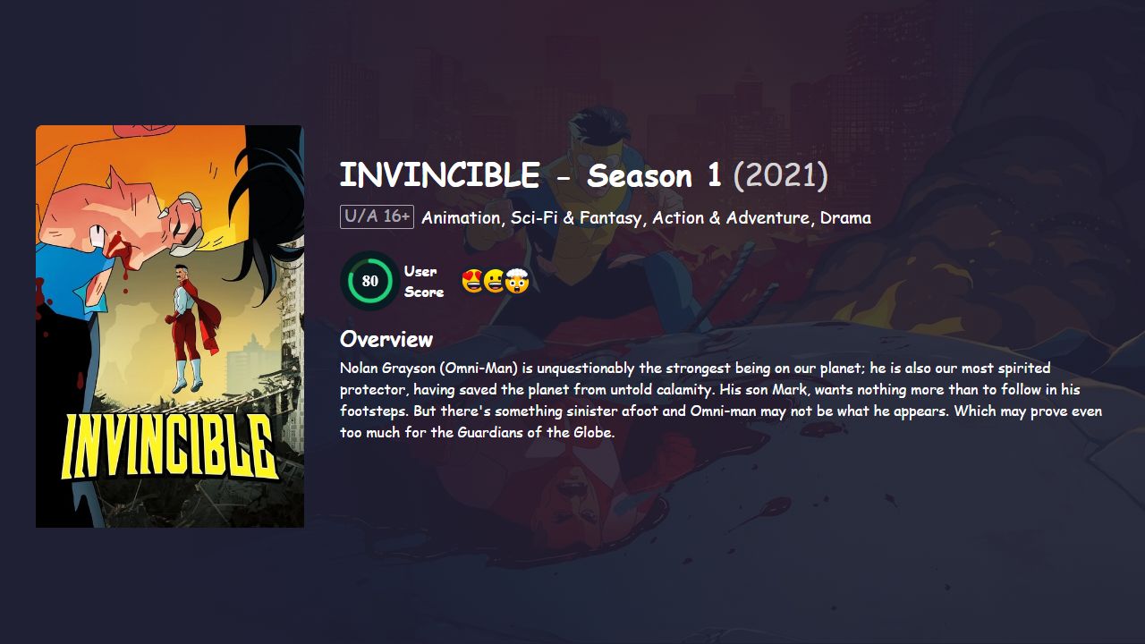 Invincible Season 1 Hindi Dubbed