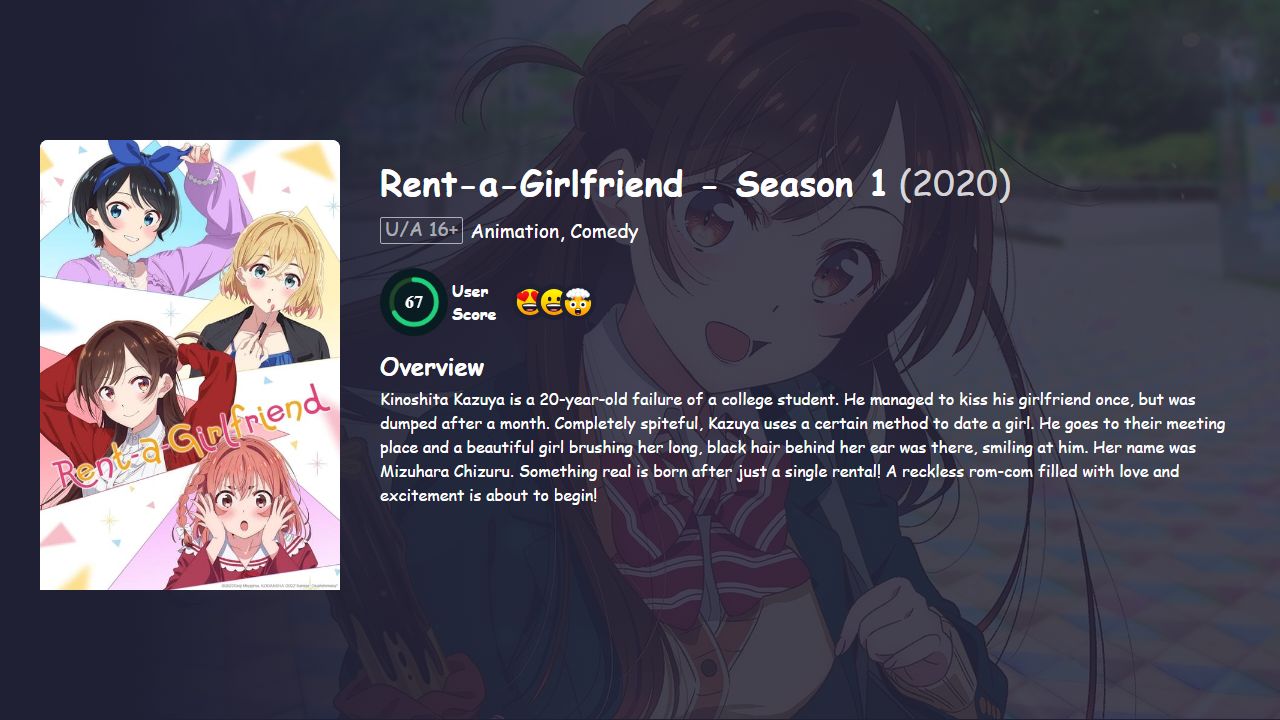 Rent-a-Girlfriend Season 1 Hindi Dubbed