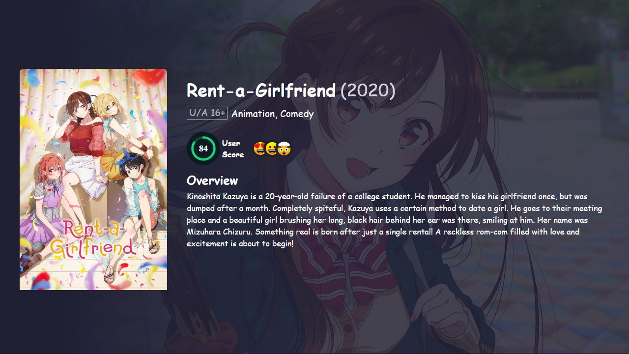 Rent-a-Girlfriend Season 3 Hindi Dubbed