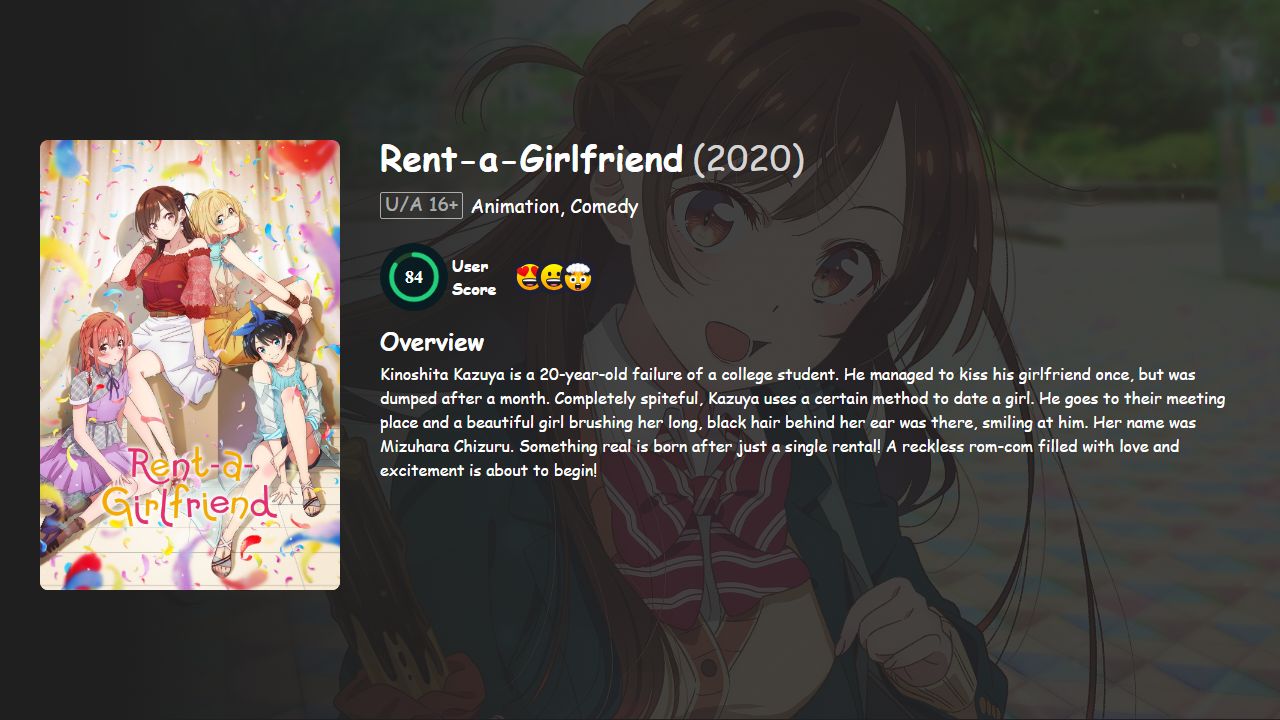 Rent-a-Girlfriend Season 4 Hindi-English-Japanese Dubbed