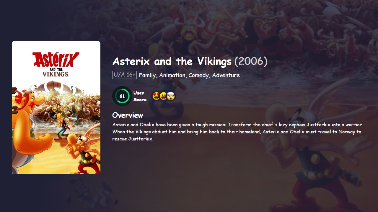 Asterix and the Vikings (2006) Hindi Dubbed