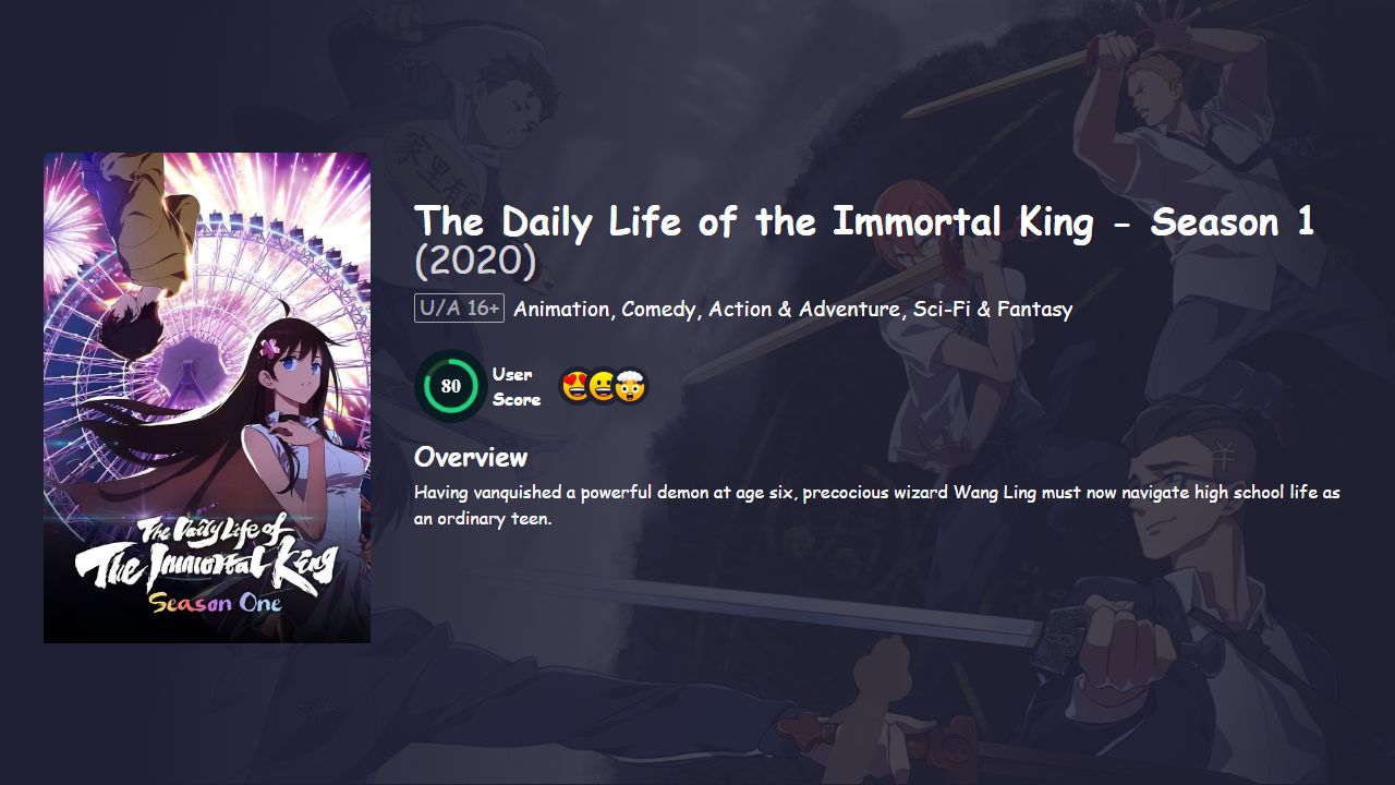 The Daily Life of the Immortal King Season 1 Hindi Dubbed