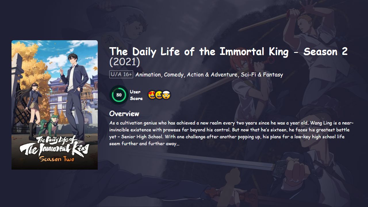 The Daily Life of the Immortal King Season 2 Hindi Dubbed