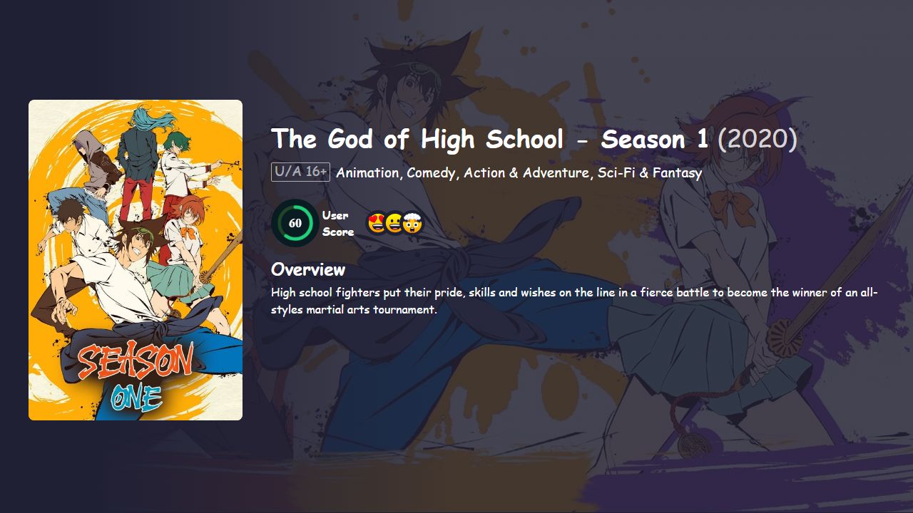 The God of High School Season 1 Hindi Dubbed