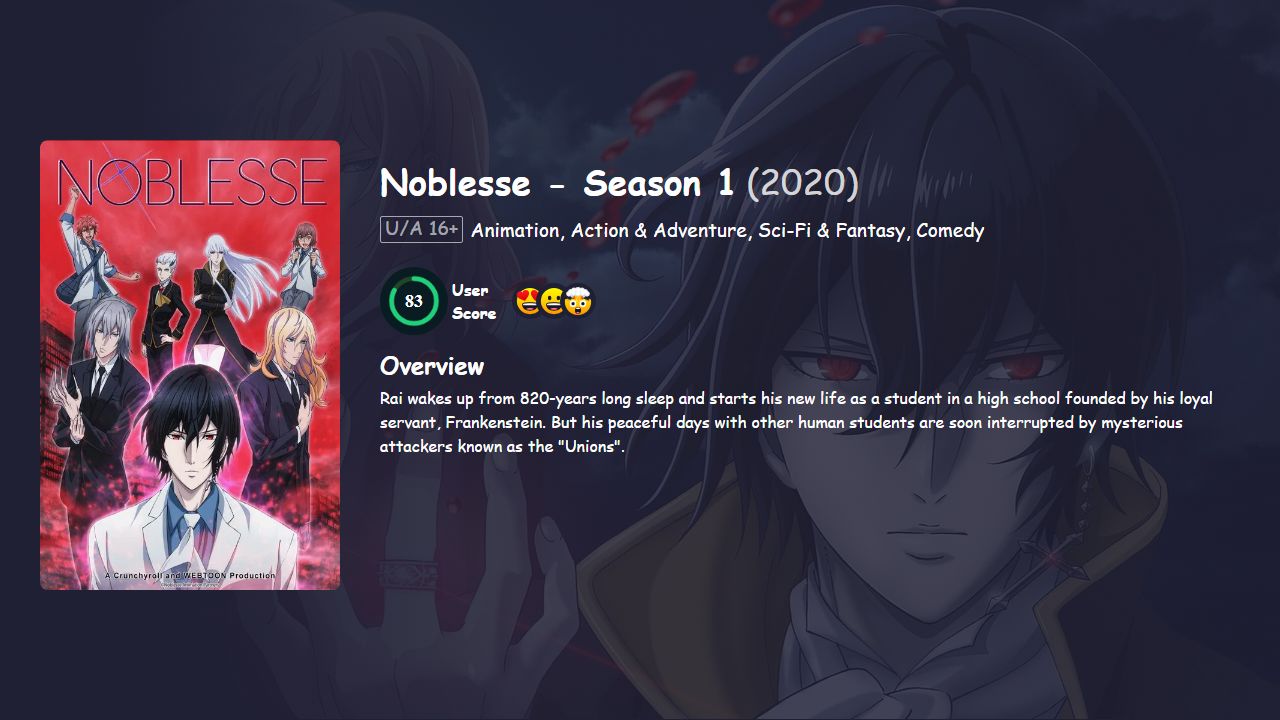 Noblesse Season 1 Hindi Dubbed
